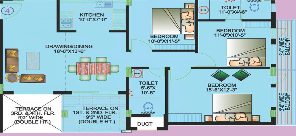3 BHK Flat in Divya Nilay in Argora, Ranchi - Image 904394