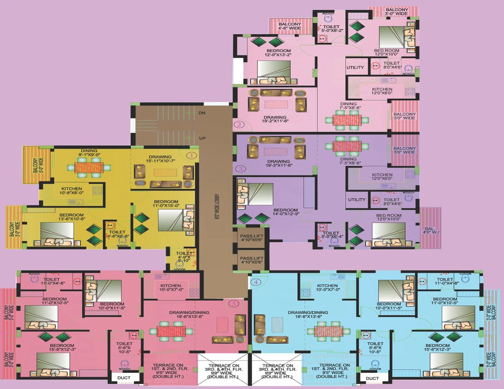 Floor Plan of Divya Nilay in Argora, Ranchi - Image 372015