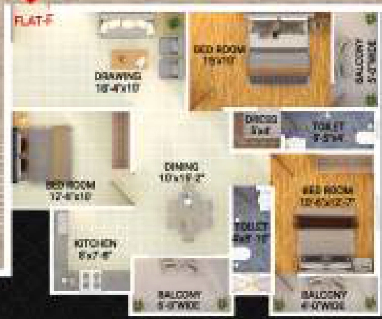 3 BHK Flat in Waystone Tigga Enclave in Argora, Ranchi - Image 904396