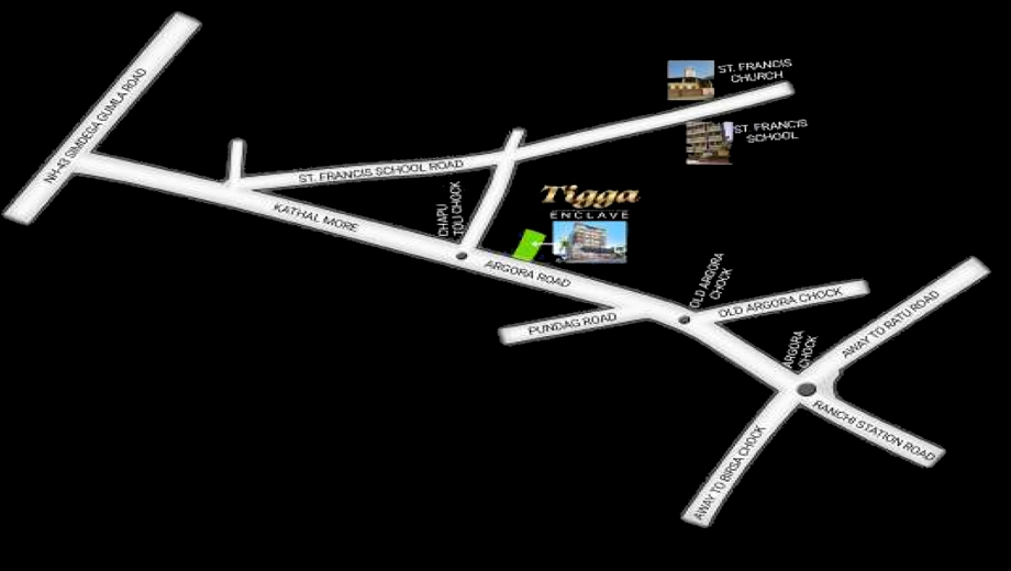 Location of Waystone Tigga Enclave in Argora, Ranchi - Image 372028