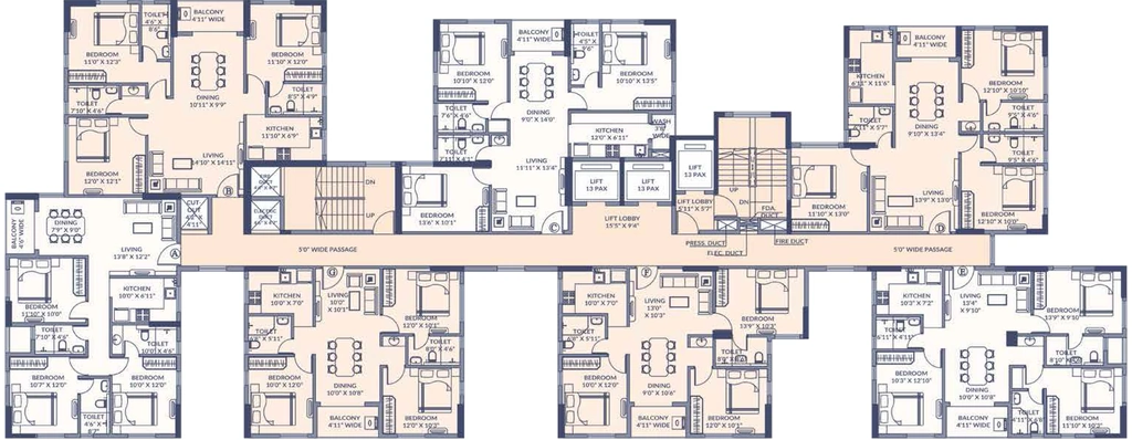 Floor Plan of Orbit Dakshini in Baranagar, Kolkata - Image 374693