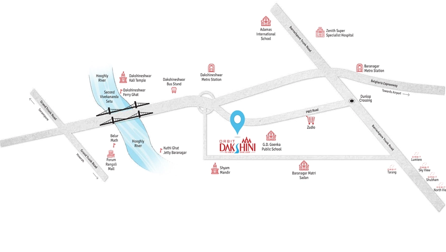 Location of Orbit Dakshini in Baranagar, Kolkata - Image 374692