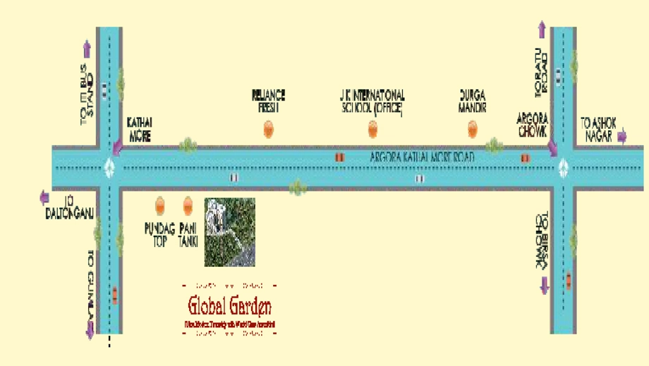 Location of Global Garden in Chaputoli, Ranchi - Image 372104