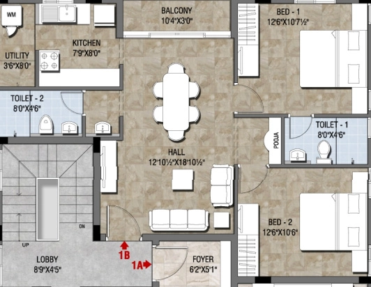 2 BHK Flat in KG Shambhala in Anna Nagar, Chennai - Image 904429