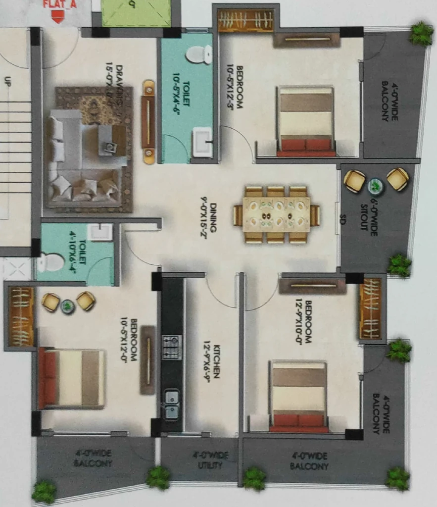 3 BHK Flat in Shanti Enclave in Argora, Ranchi - Image 904990