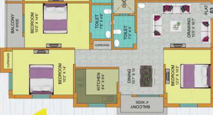 3 BHK Flat in Landmark Enclave in Gutuwa, Ranchi - Image 904442