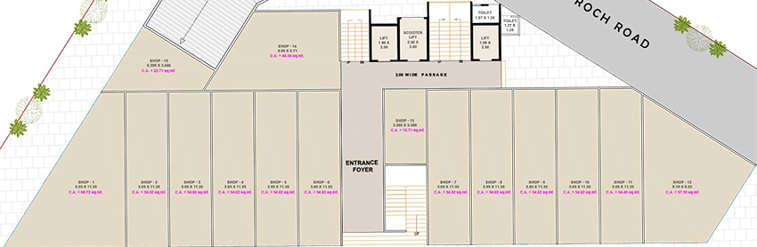 Floor Plan of Mahipatbhai Kyros Business Centre in Sarthana Jakat Naka, Surat - Image 372133