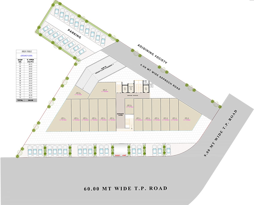 Master Plan of Mahipatbhai Kyros Business Centre in Sarthana Jakat Naka, Surat - Image 372131