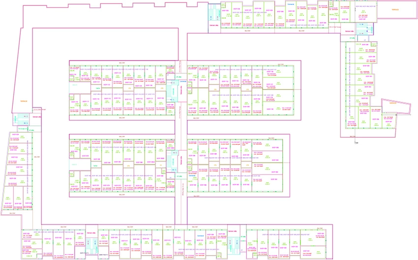 Floor Plan of Maha Laxmi Market in Mandvi, Surat - Image 372140