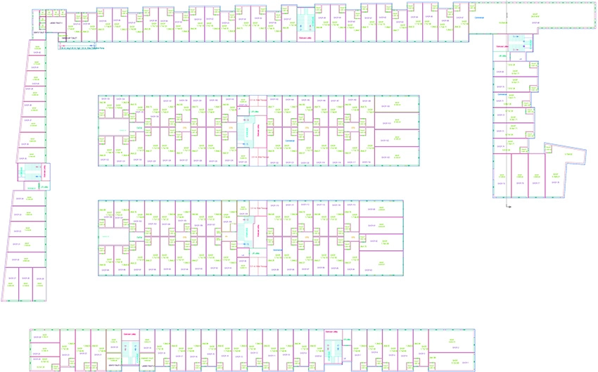 Floor Plan of Maha Laxmi Market in Mandvi, Surat - Image 372139