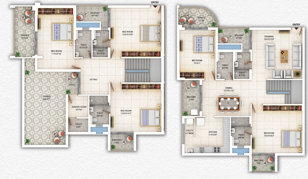 5 BHK Penthouse in Sharda Green in Bariatu, Ranchi - Image 904999