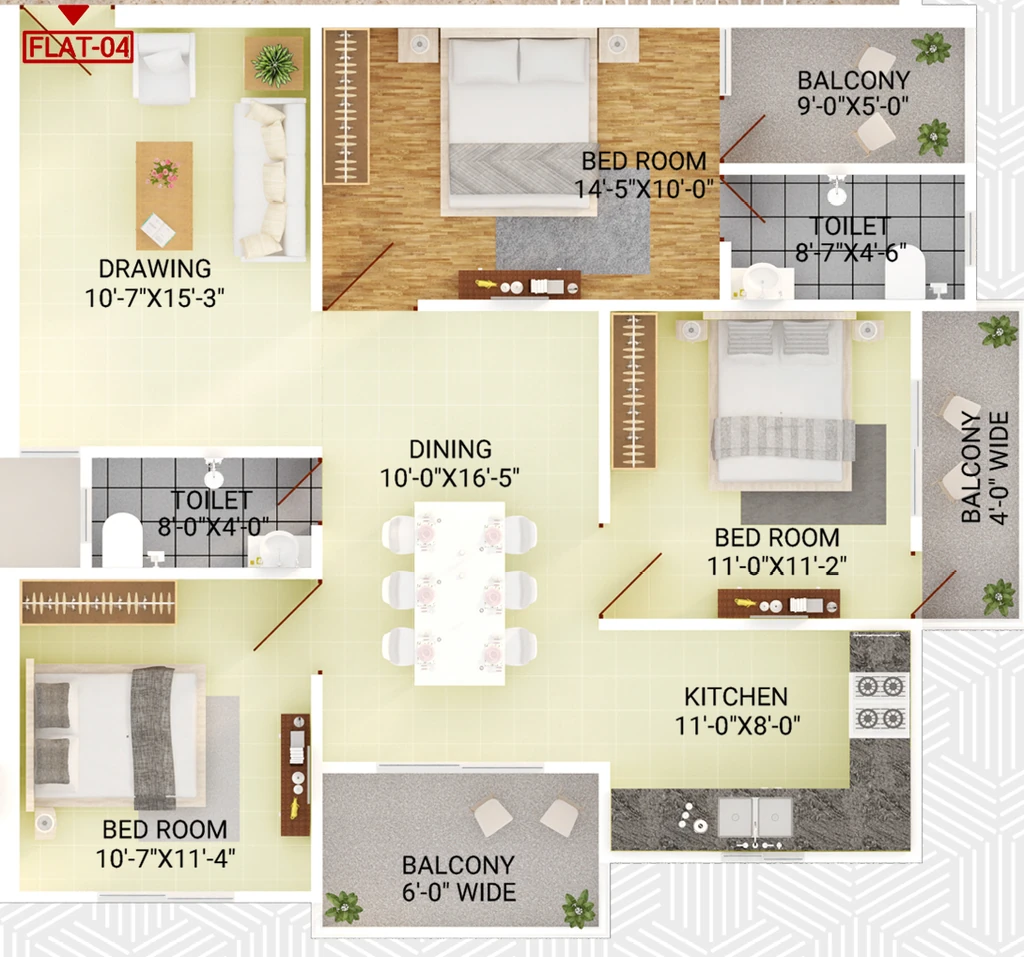 3 BHK Flat in Deeps Shejal Encalve in Harmu, Ranchi - Image 904469
