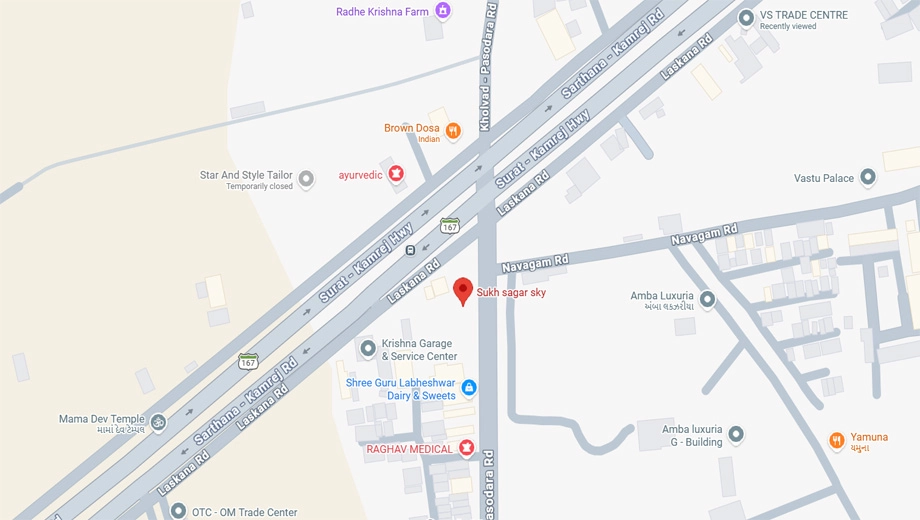 Location of Manasvi Business Center in Kholvad, Surat - Image 372164