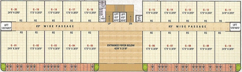 Floor Plan of Dreamland MD Dream Landmark in Dumbhal, Surat - Image 372187