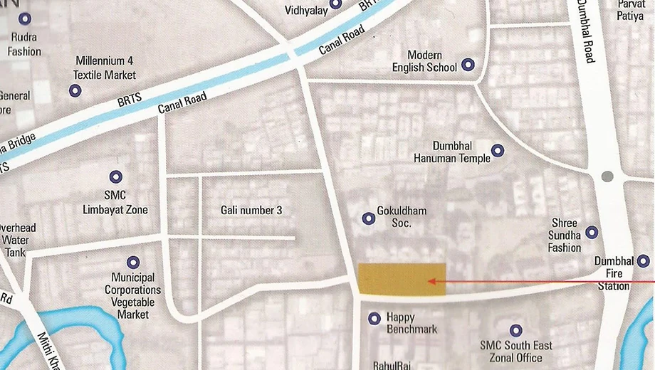 Location of Dreamland MD Dream Landmark in Dumbhal, Surat - Image 372185