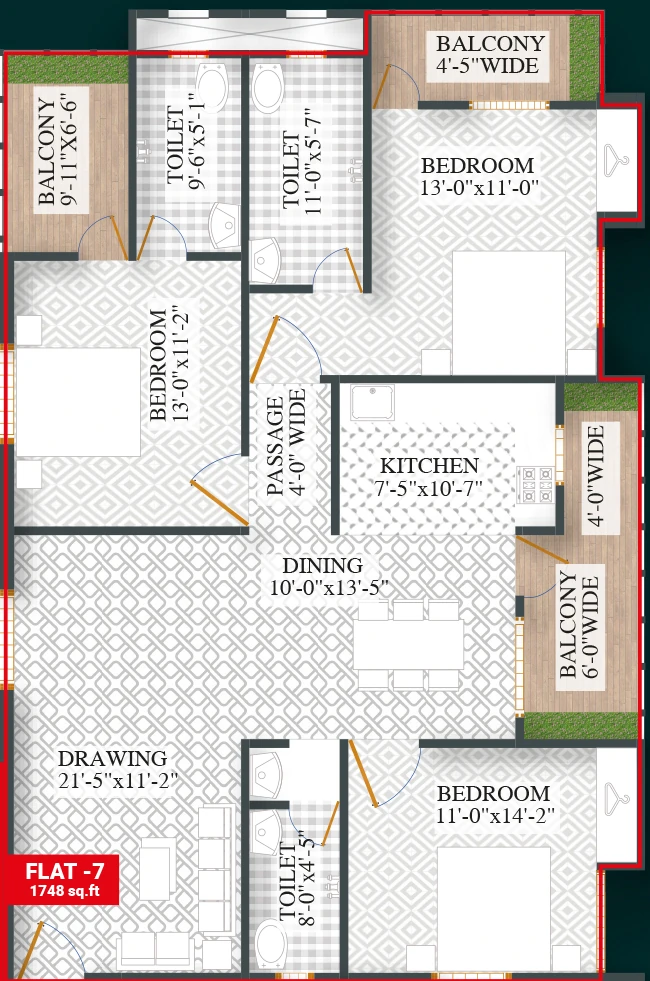 3 BHK Flat in Aaliya Neeta Residency in Harmu, Ranchi - Image 904493
