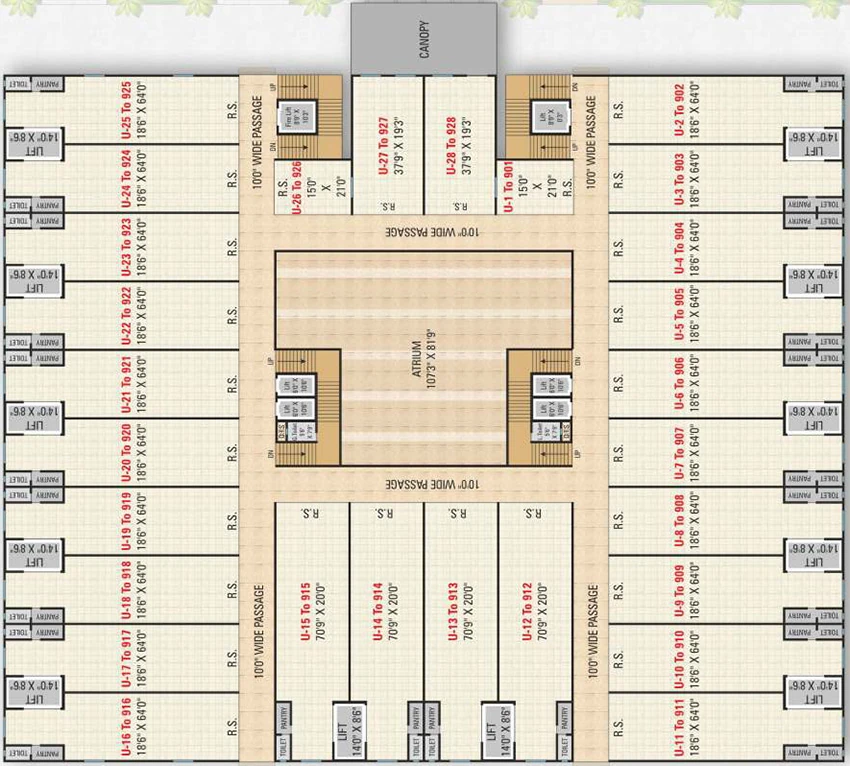 Floor Plan of MDS Landmark Superstar in Magob, Surat - Image 372213