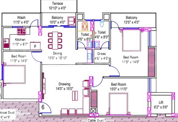 3 BHK Flat in Oceanik Exotika in Argora, Ranchi - Image 904503