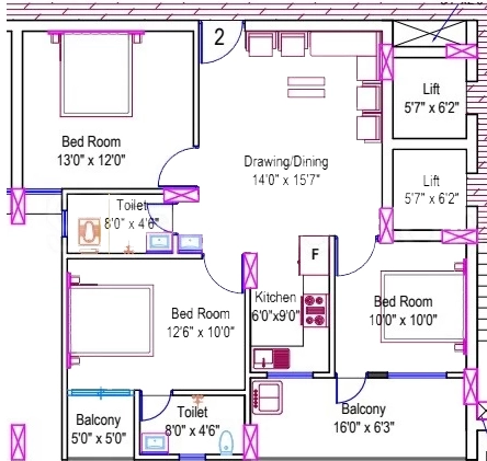3 BHK Flat in Oceanik Exotika in Argora, Ranchi - Image 904500