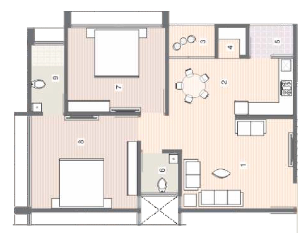 2 BHK Flat in Shree Ugati Dham in Sola, Ahmedabad - Image 905585