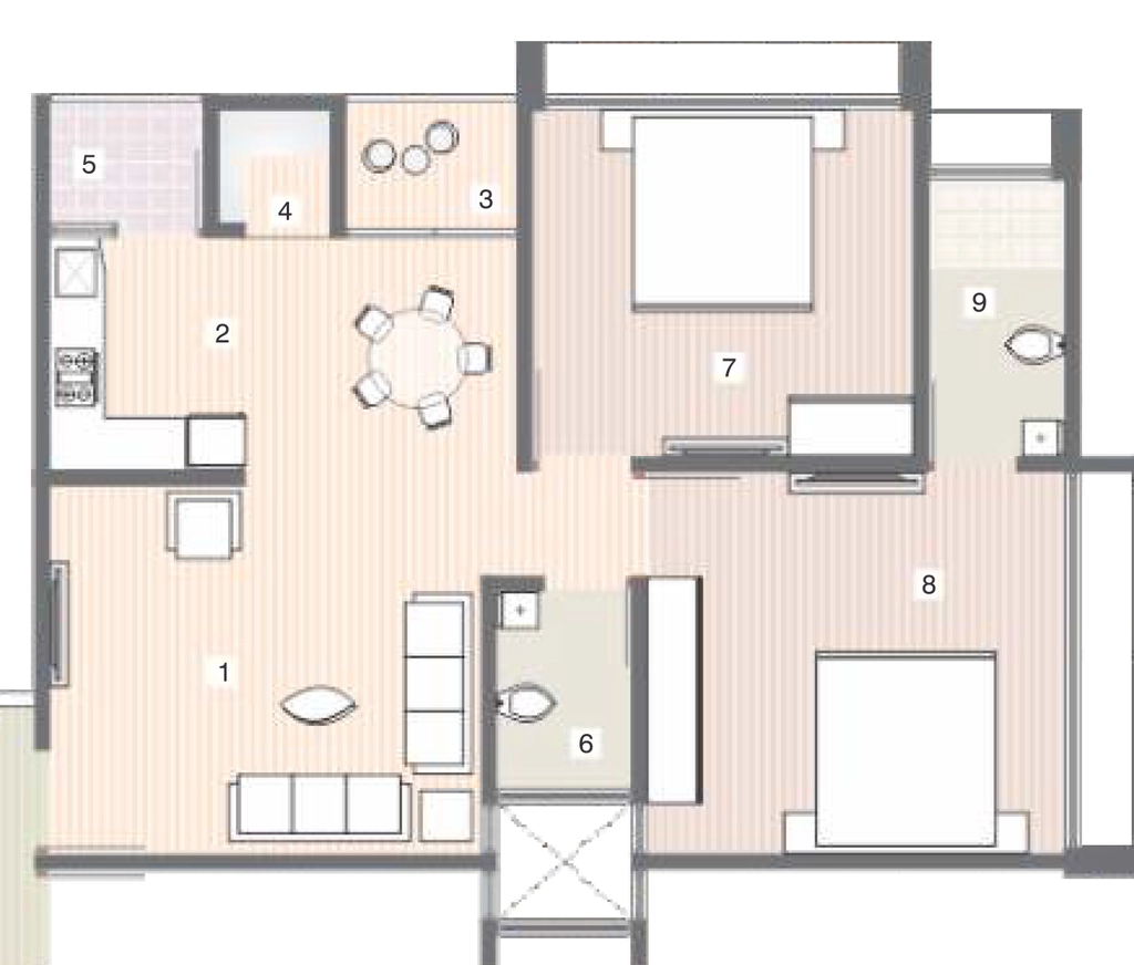 2 BHK Flat in Shree Ugati Dham in Sola, Ahmedabad - Image 905586