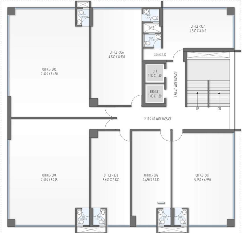 Floor Plan of Nari Icon Rio in Magdalla, Surat - Image 372247