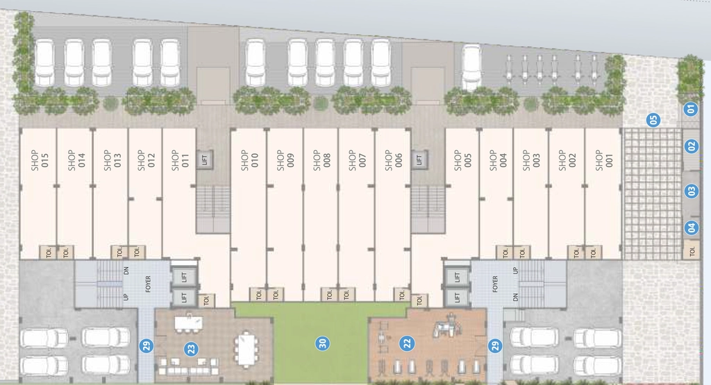 Floor Plan of Commercial Sky Serenity in South Bopal, Ahmedabad - Image 374869