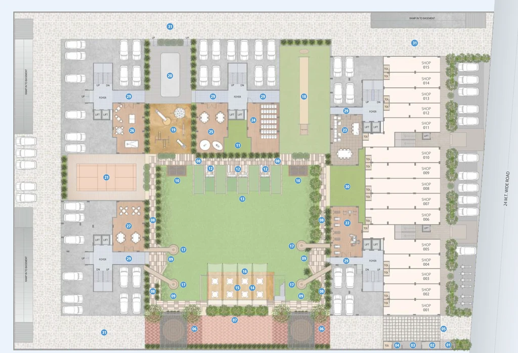 Master Plan of Commercial Sky Serenity in South Bopal, Ahmedabad - Image 374868