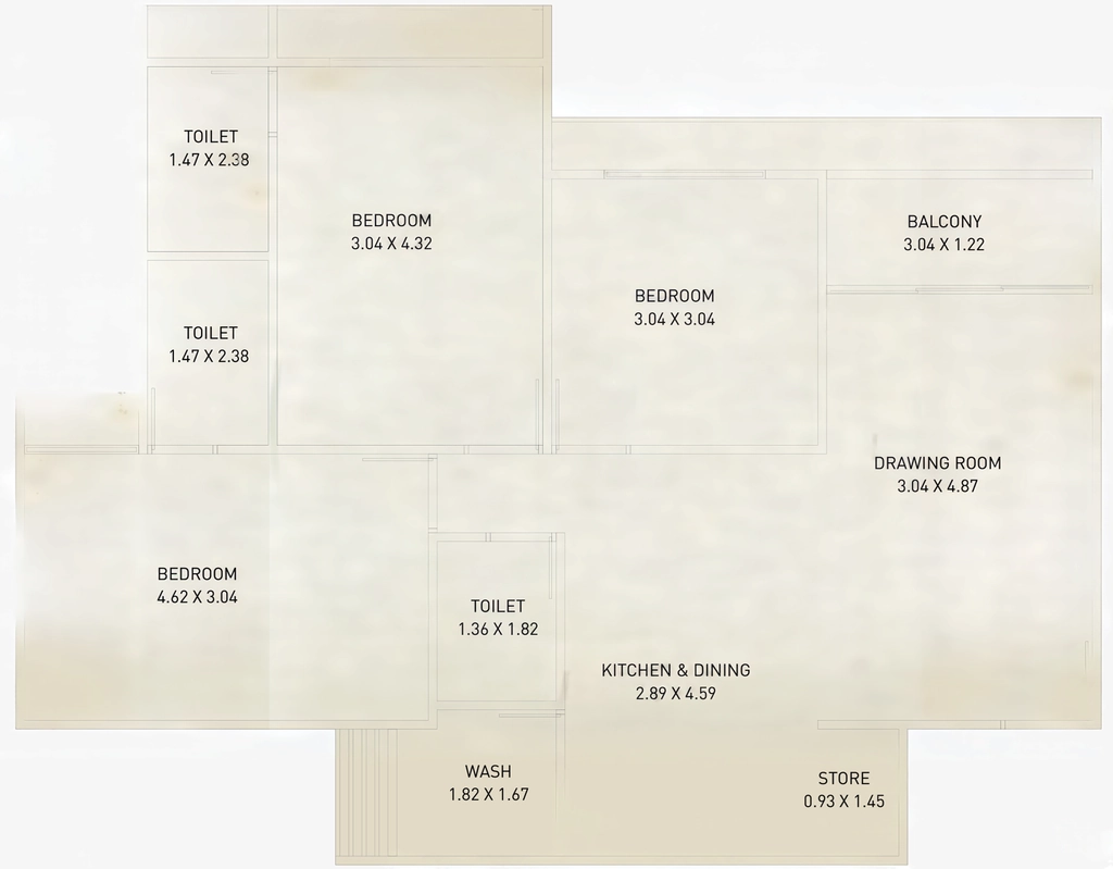 3 BHK Flat in Swastik Clairmont in South Bopal, Ahmedabad - Image 905562