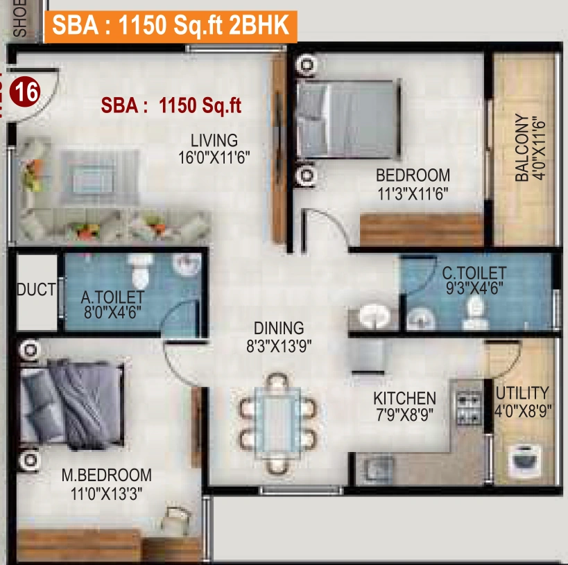 2 BHK Flat in United Projects Greencity in Doddakammanahalli, Bangalore - Image 905539