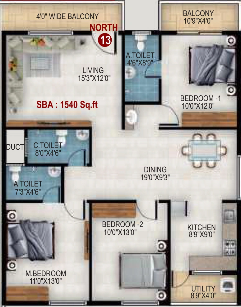 3 BHK Flat in United Projects Greencity in Doddakammanahalli, Bangalore - Image 905541