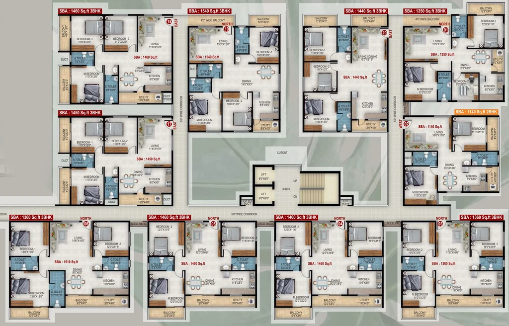 Floor Plan of United Projects Greencity in Doddakammanahalli, Bangalore - Image 374387