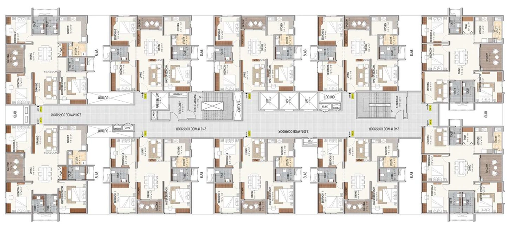 Floor Plan of Kolla Luxor Exclusive in Chandanagar, Hyderabad - Image 372300