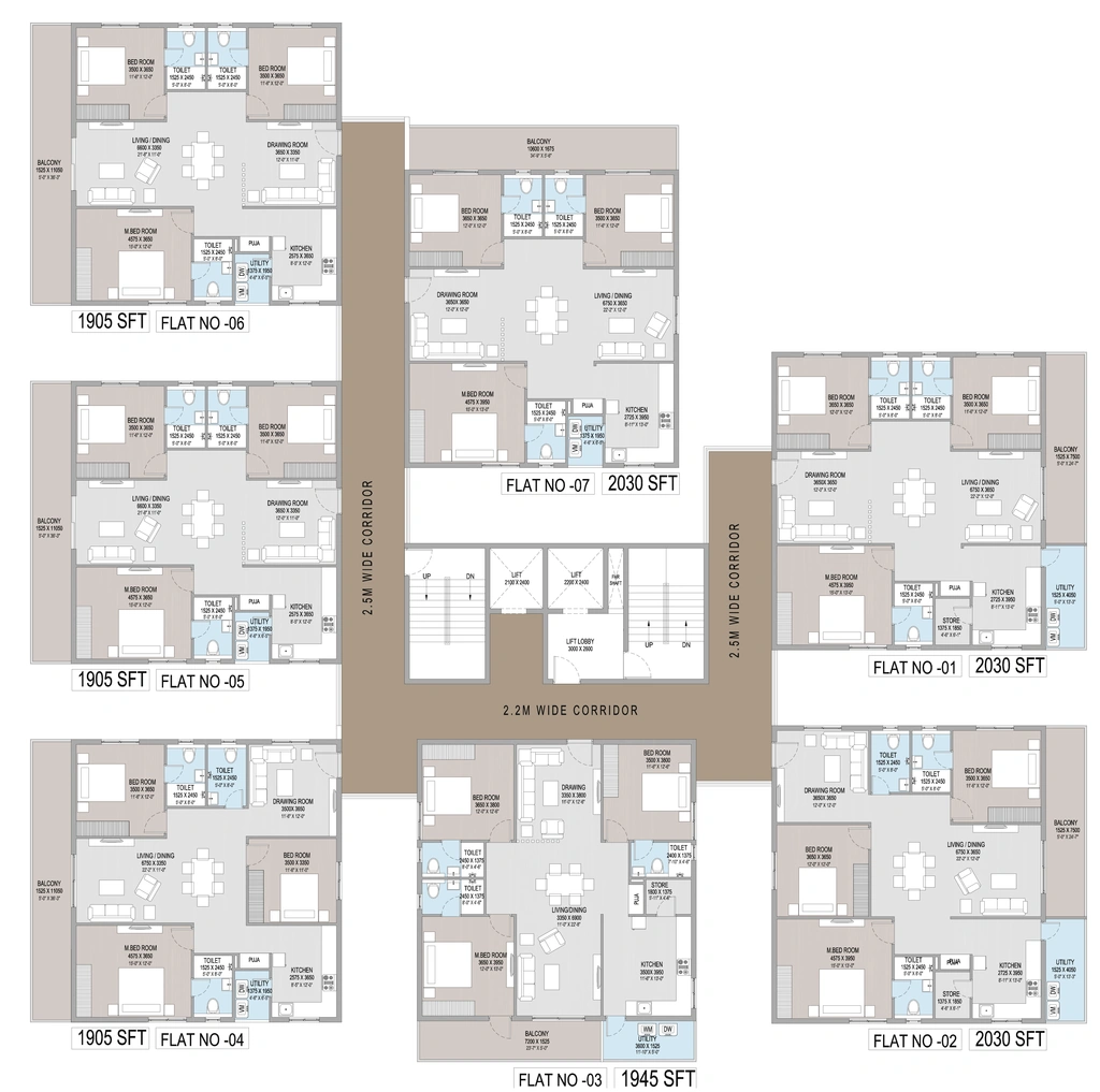 Floor Plan of Manvithas Vistara in Gajulramaram, Hyderabad - Image 372338