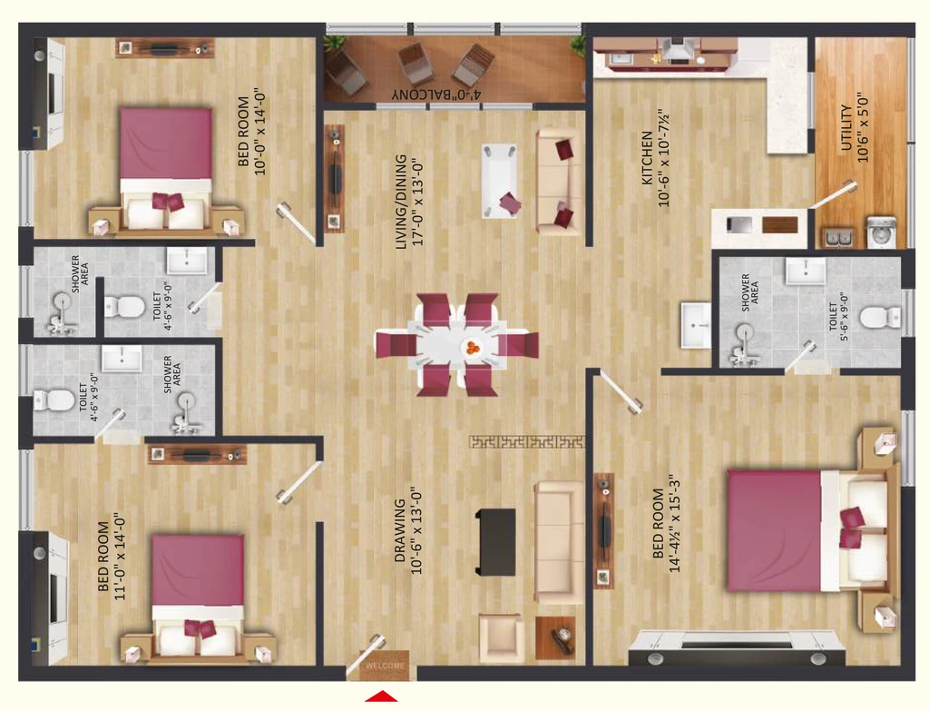 3 BHK Flat in League Luxes in Bandlaguda Jagir, Hyderabad - Image 904561