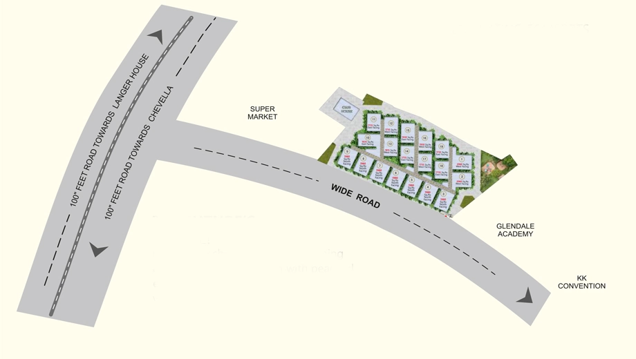 Location of League Luxes in Bandlaguda Jagir, Hyderabad - Image 372313