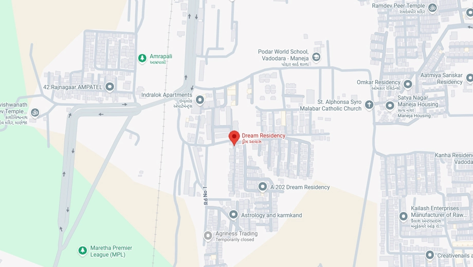 Location of Dream Residency in Maneja, Vadodara - Image 374235