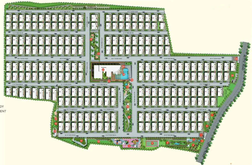 Master Plan of Praneeta Santorini Villas in Mokila, Hyderabad - Image 372383
