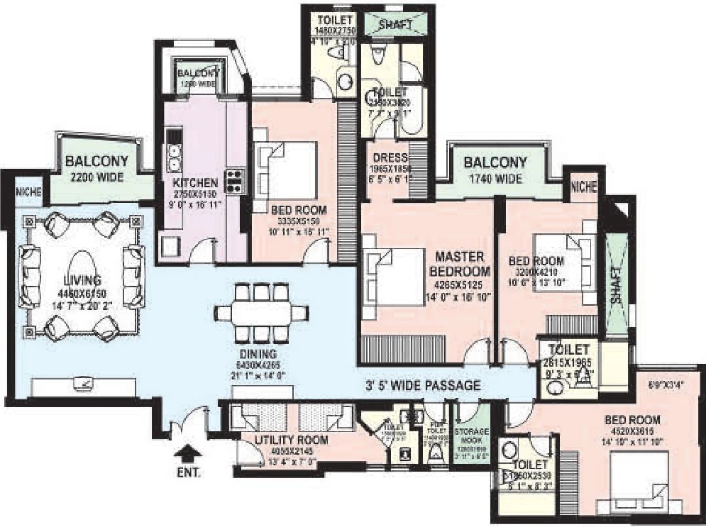4 BHK Flat in DLF The Belaire in Sector 54, Gurgaon - Image 905683