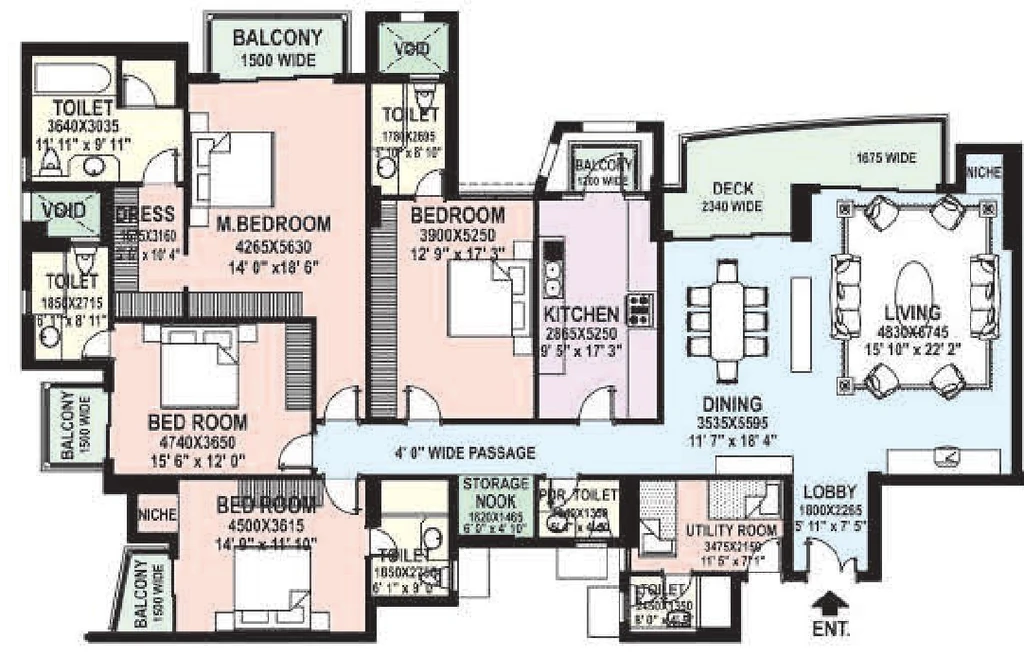 4 BHK Flat in DLF The Belaire in Sector 54, Gurgaon - Image 905684