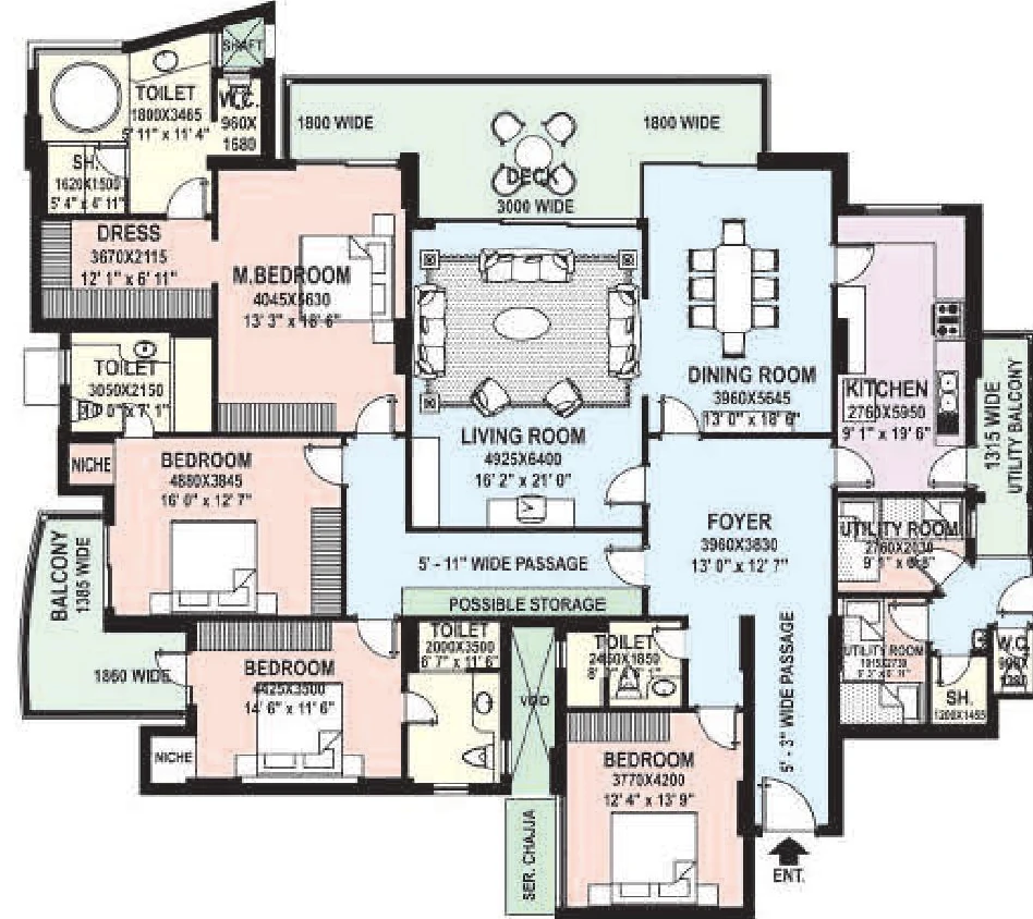4 BHK Flat in DLF The Belaire in Sector 54, Gurgaon - Image 905685