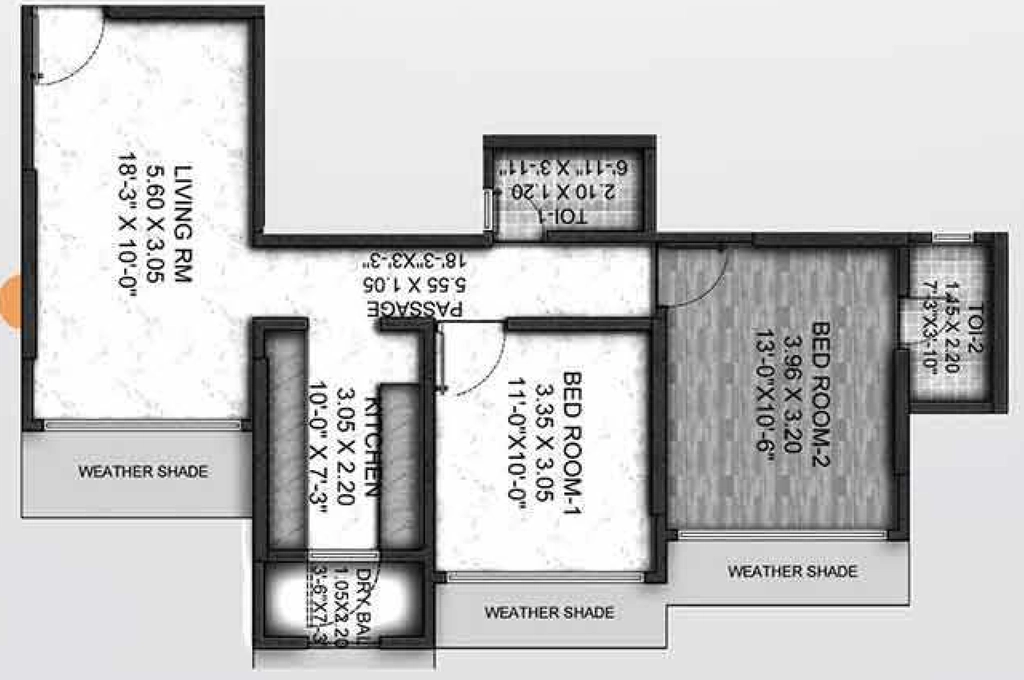 2 BHK Flat in Mayfair Hillcrest in Vikhroli West, Mumbai - Image 904650