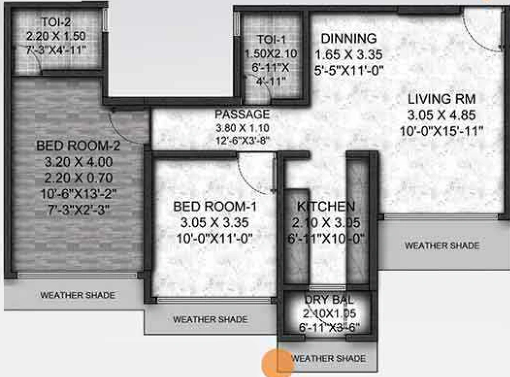 2 BHK Flat in Mayfair Hillcrest in Vikhroli West, Mumbai - Image 904651