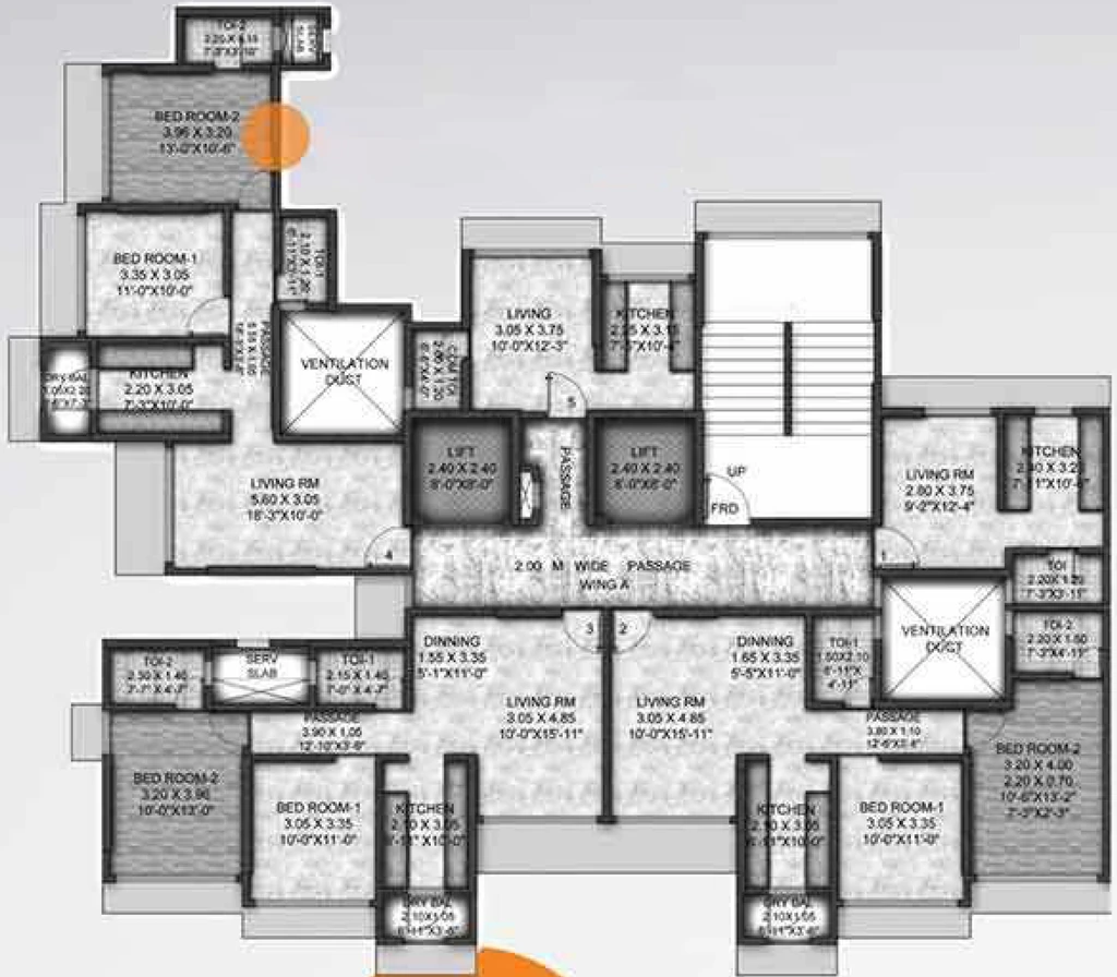 Floor Plan of Mayfair Hillcrest in Vikhroli West, Mumbai - Image 372496