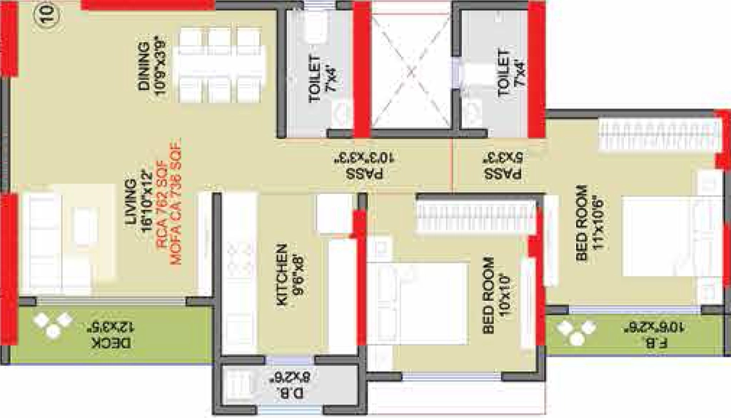 2 BHK Flat in PB Majestic Tower A in Nalasopara West, Palghar - Image 904754