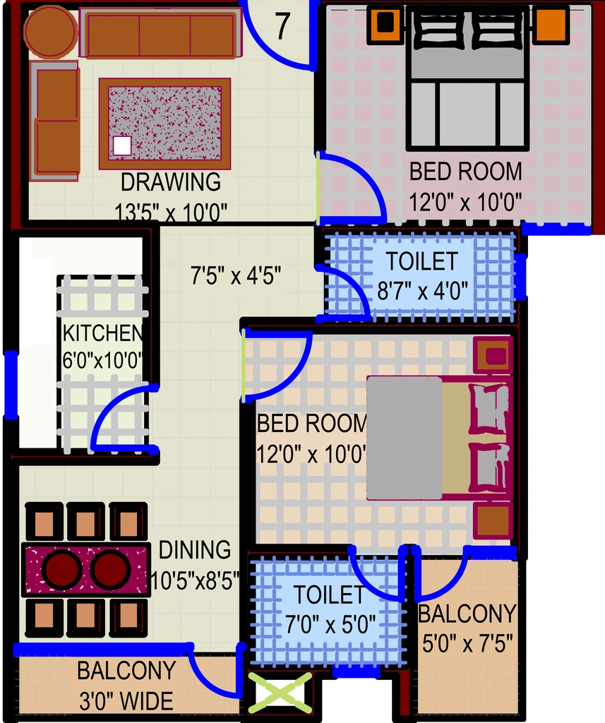 2 BHK Flat in Morias Ganpat Residency in Pundag, Ranchi - Image 904584