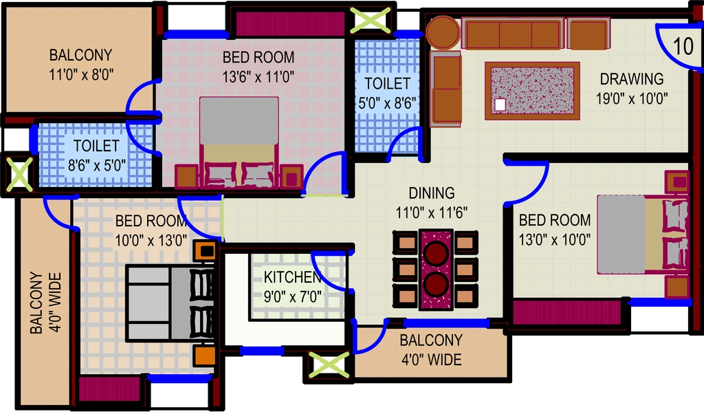 3 BHK Flat in Morias Ganpat Residency in Pundag, Ranchi - Image 904587