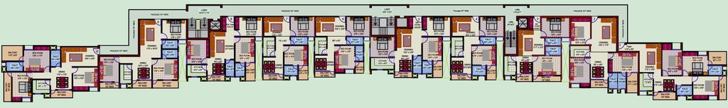 Floor Plan of Morias Ganpat Residency in Pundag, Ranchi - Image 372422