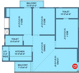 3 BHK Flat in Global Grand Square in Pundag, Ranchi - Image 904594