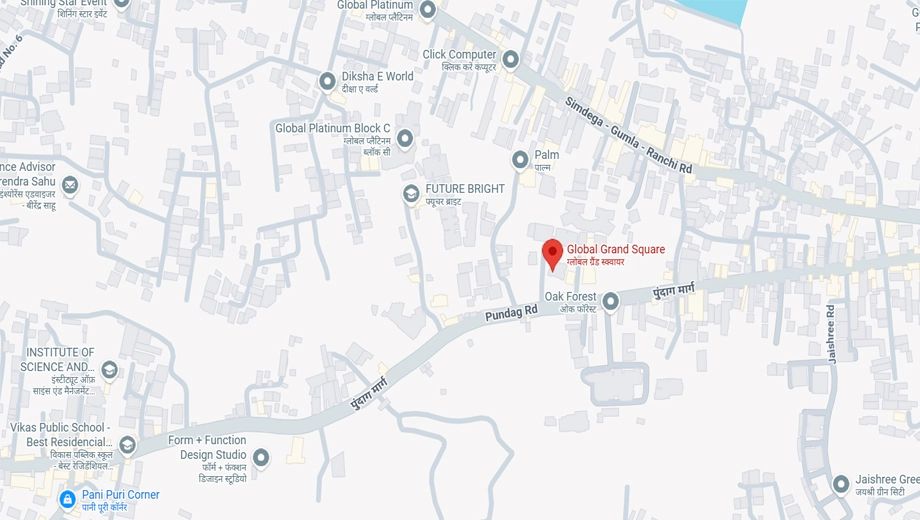 Location of Global Grand Square in Pundag, Ranchi - Image 372434